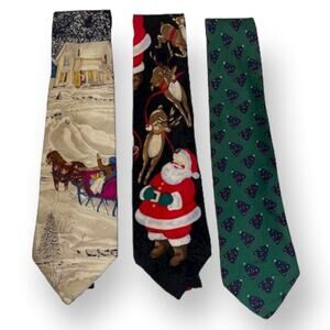 3 Christmas Ties!  EUC!  Great for teachers!
